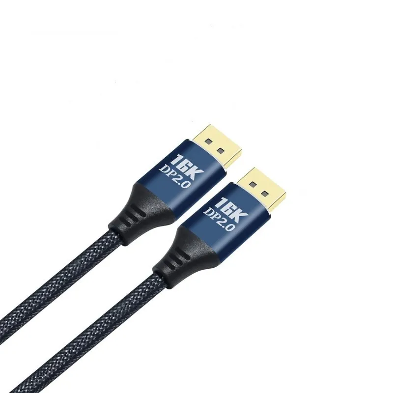 Câble de port d'affichage 2.0 tressé en nylon 16K 1.5M DP mâle vers DP mâle 80Gbps câble audio vidéo