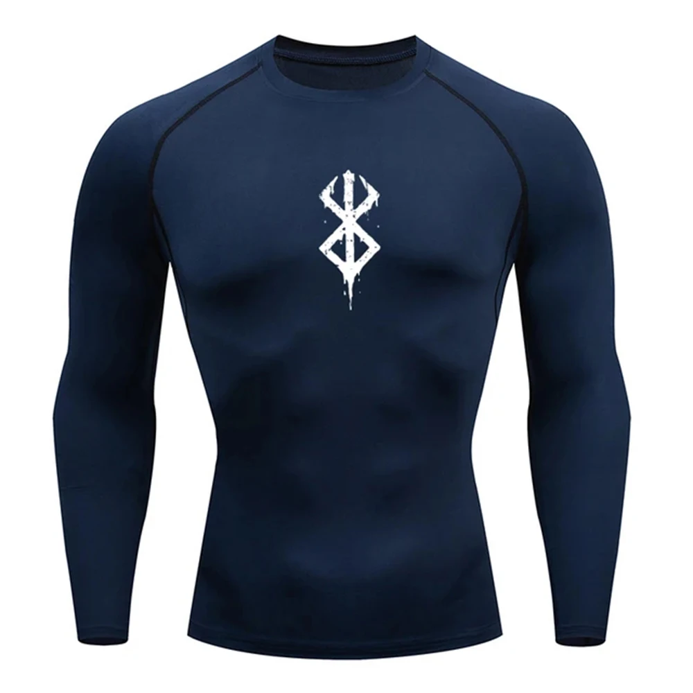 Men's Compression Top Anime Berserk Guts GYM Tshirts Running Fitness Tight Sportswear Short Sleeve Summer Breathable Sport Tee image 4