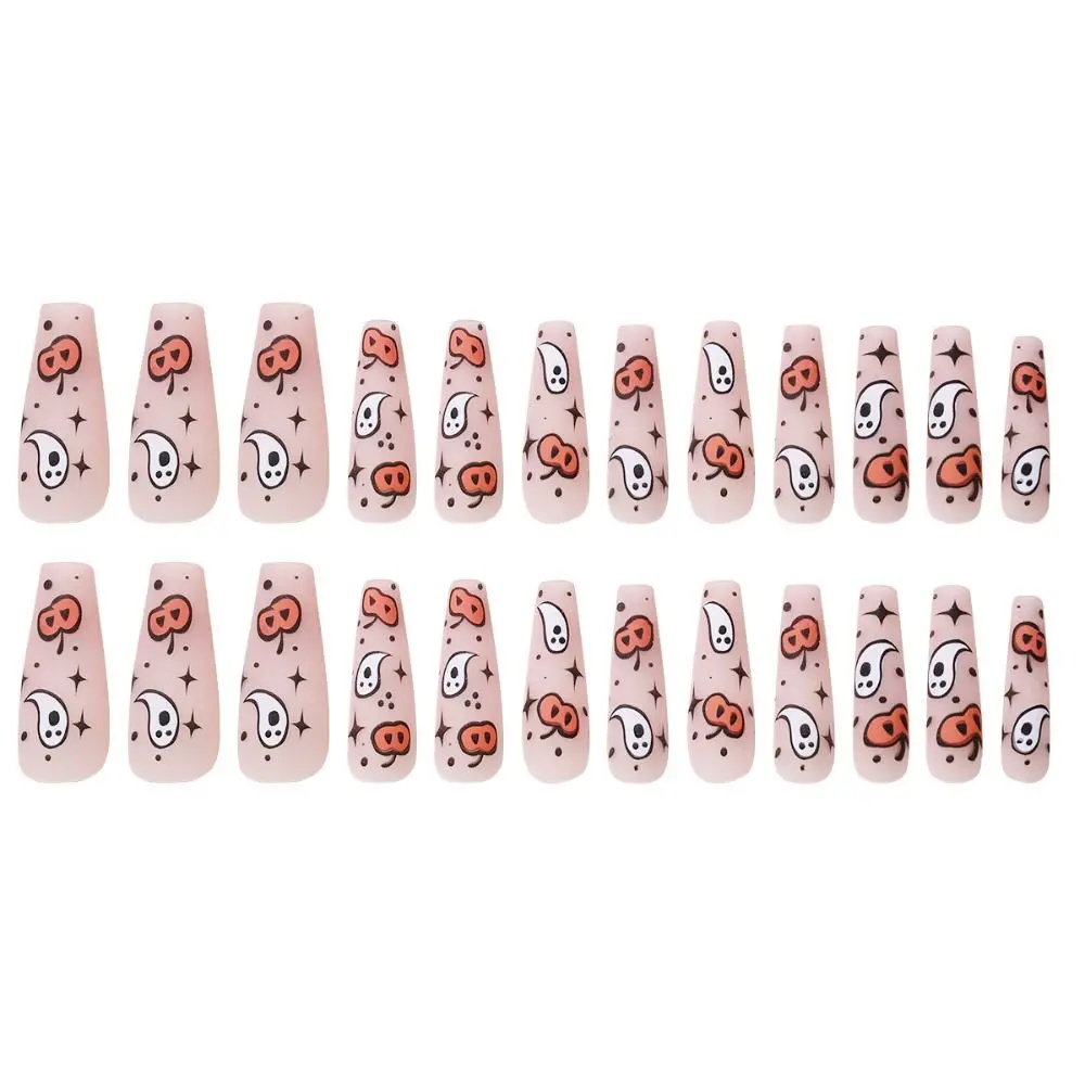 Visual Impact Halloween Fake Nails Festive Atmosphere Various Styles Skeleton Patterned Fake Nails Detachable DIY