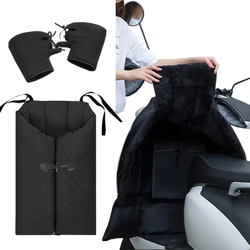 Electric Bike Wind Proof Scooter Quilt Rain Protective Warm Knee Pads Durable Electrical Vehicle Cover & Glove Riding Equipment