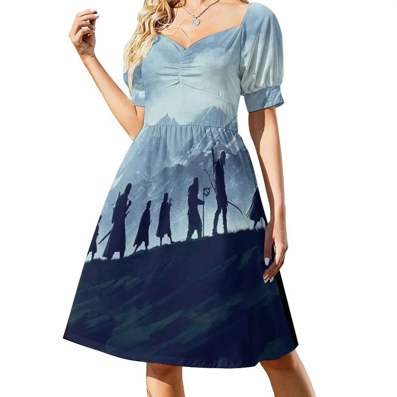 

Fellowship Holy Short Sleeved Dress Dress vintage summer woman dress 2025 women long dresses