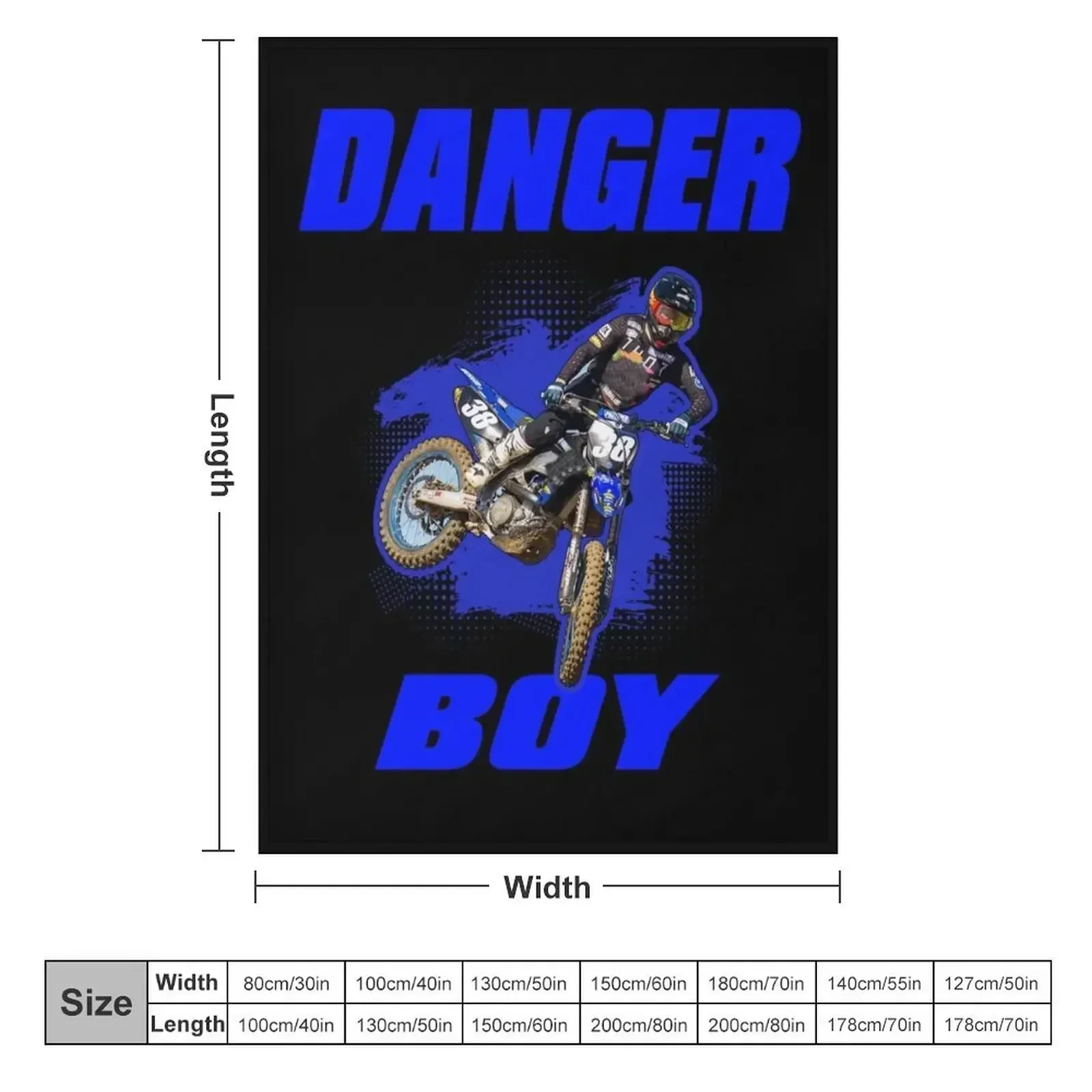 DANGERBOY 38 - Motocross and Supercross Fan art Throw Blanket couch cozy soft plush fuzzy picnic outdoor blanket