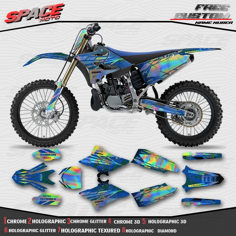 SPACE MOTO For YAMAHA 15-21 YZ125-250 16-21YZ250X Custom Motorcycle Graphics Background Decals Stickers