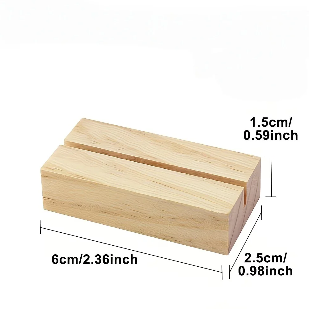 10Pcs Wood Card Holder, Insert Card Holders, Wedding Holder Numbers Comes for Restaurants Weddings Banquets Parties
