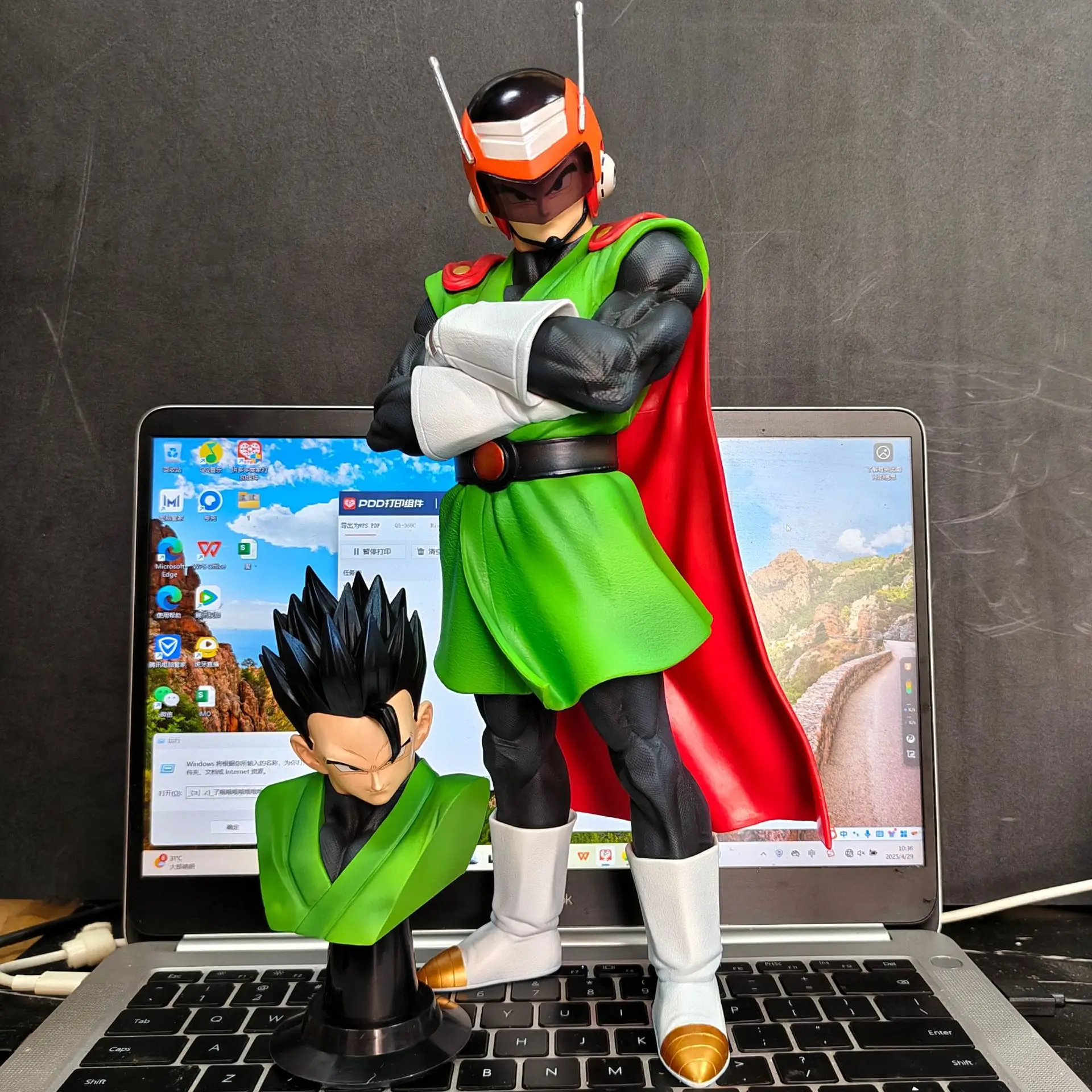 Dragon Ball Gohan & Videl Great Saiyaman Stehende Position Anime Figur Modell Statue Sammlung Desktop Dekoration Ornament Spielzeug
