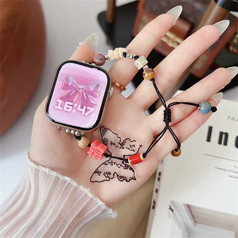 Retro Butterfly Bracelet Band For Apple Watch Band Ultra2 49mm 45mm 44 41 42 38 40 Correa Band For Iwatch Series 9 8 SE 7 6 5 4