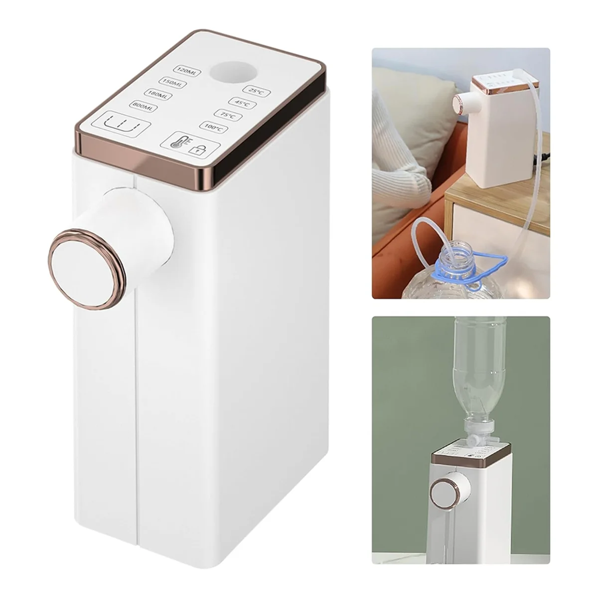 Instant Hot Water Dispenser,Portable Hot Water Dispenser for Making Tea, Instant Coffee, LED Touch Display EU Plug