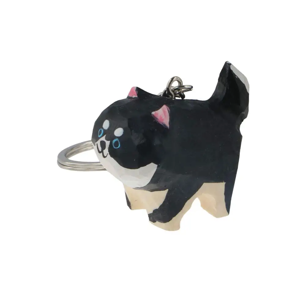 

Akita Husky резной брелок из дерева, кулон в виде животного, резной кулон в виде собаки, ручная работа, Kawaii, брелок для ключей с собакой, сумка, цепочки для ключей