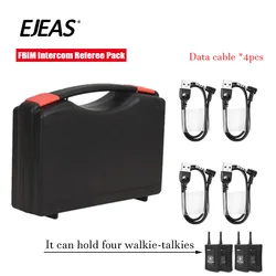 EJEAS FBIM 1200M Wireless Handsfree with FM RadioReferee Walkie Talkie Waterproof pack Referee Intercom charging data cable 4pcs