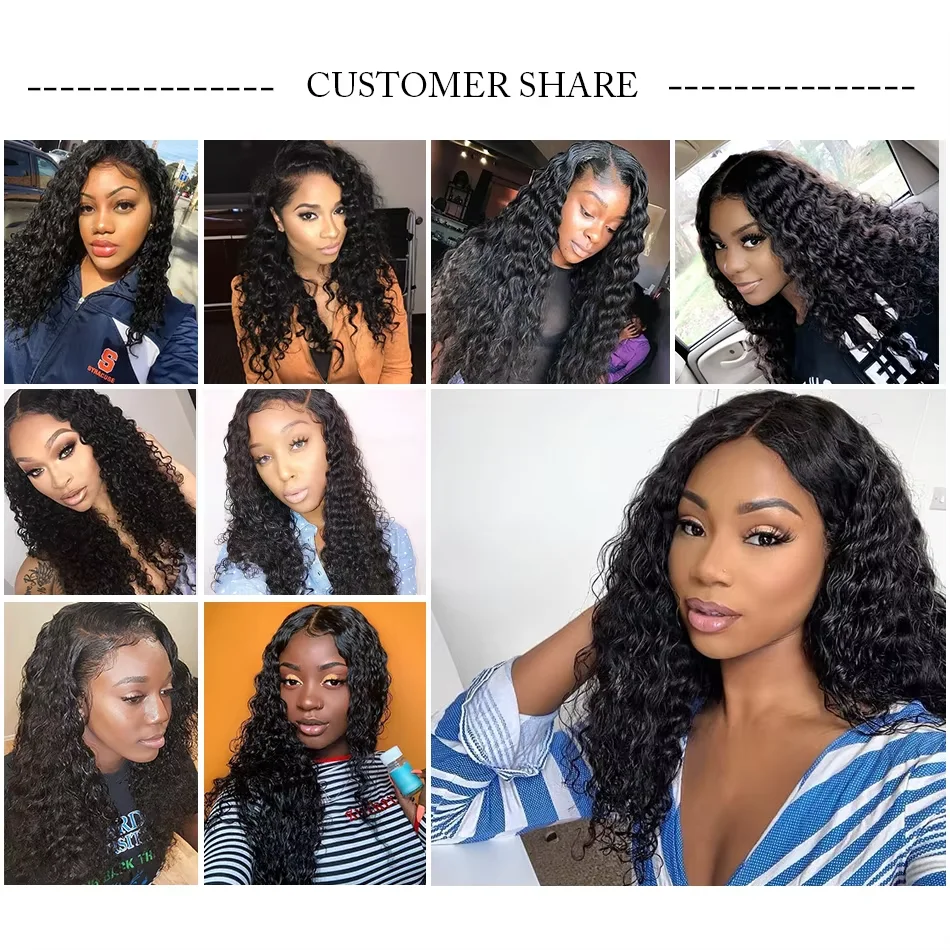 30-40 Inches Human Hair Bundles Natural Black Deep Wave Brazilian Human Hair Weave Bundles Virgin Hair with Closure