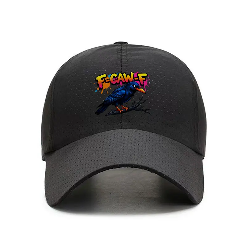 FCAWF Crow Quick Dry Baseball Cap Breathable Lightweight Unisex Sports Hat