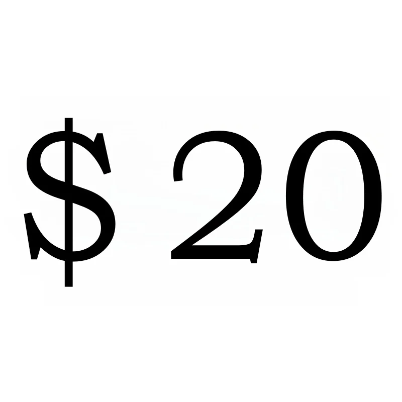$20 Used for sending gifts/paying price differences/shipping fees/additional product fees