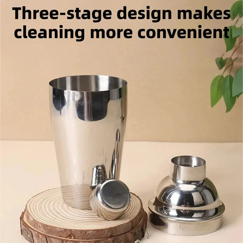 350/550/750ml Stainless Steel Cocktail Shaker Shaker for Cocktails Accessories Boston Style Shaker Party Bar Tools JBGJ01