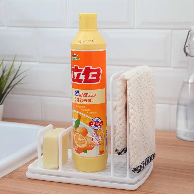 Kitchen Desktop Rag Rack Multi-Function Dish Cloth Drain Free Punching Sponge Soap Shelf Storage Holders Racks dish drainer