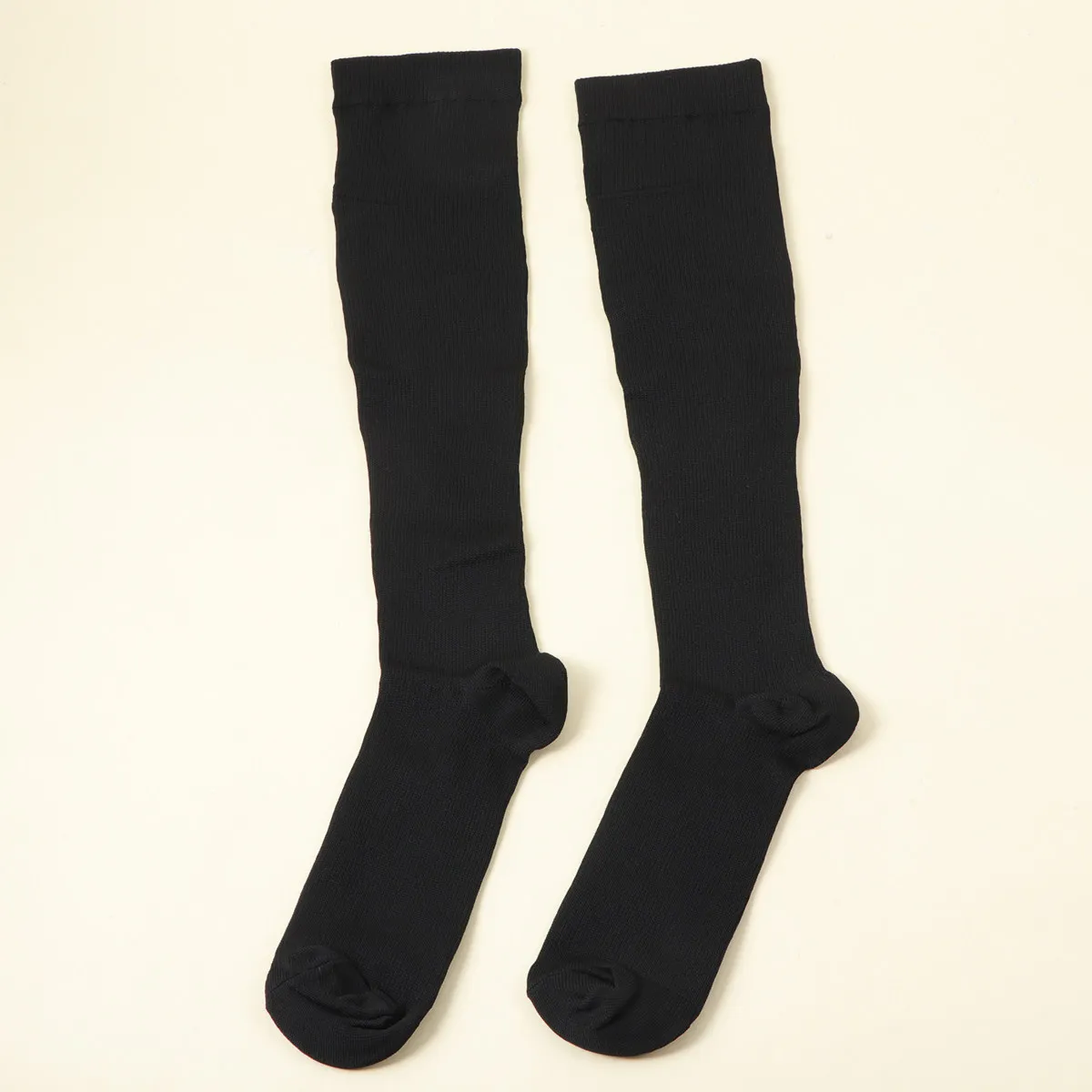 

1 пара дышащих компрессионных гольфов до середины икры, эластичные, черные, размер S, для тренировок, для мужчин и женщин