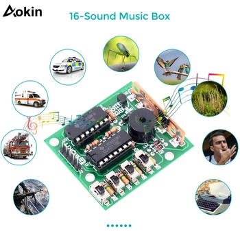 16 Scatola di risonanza musicale BOX-16 Scheda Modulo elettronico a 16 toni Kit fai da te Parti Componenti Kit di apprendimento per pratica di saldatura per Arduino