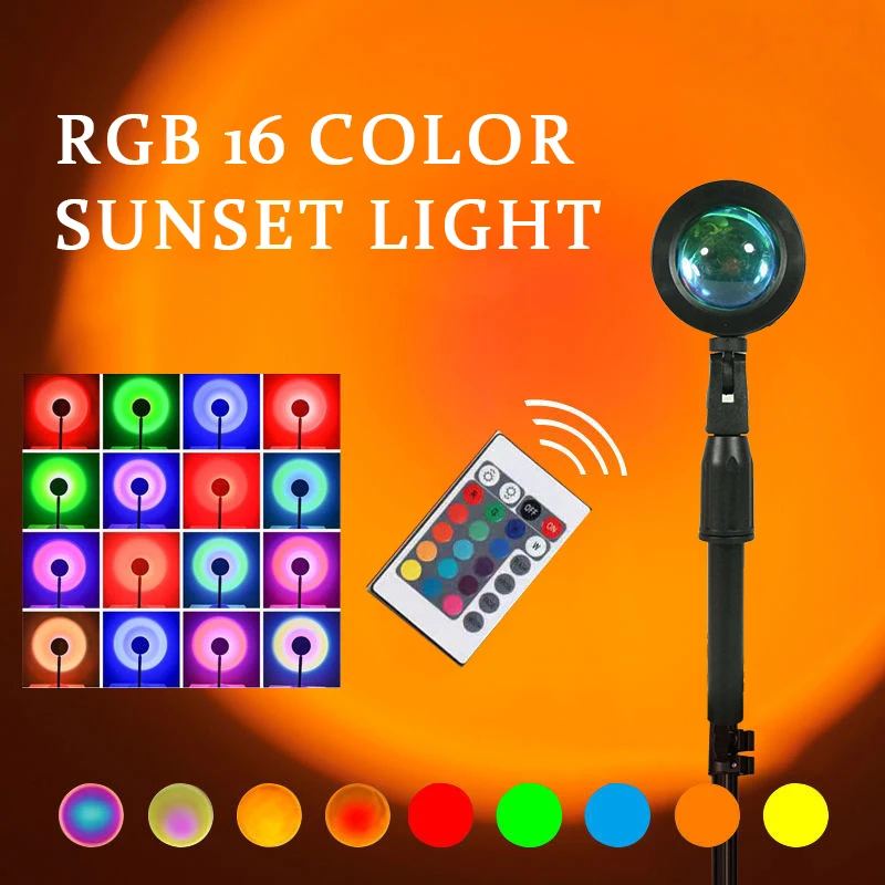 

Sunset USB Floor Standing Atmosphere Rainbow Background Projection Decoration Dusk Net Red Sunset Light