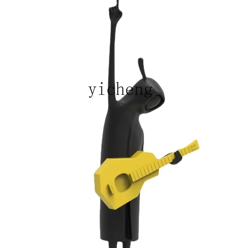 Zk Creative Soft Ornaments Artwork Decoration Abstract Figure Play the Guitar Landscape Floor Large Sculpture