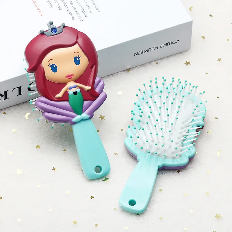 1pc Cartoon Rabbit Mermaid Combs for Kids Cute Air Cushion Massage Comb for Girls Children Dress Up Make Upshair Care Toys Gifts