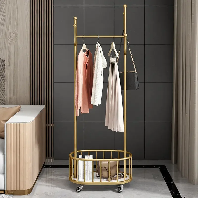 

Modern Coat Rack Living Room Furniture Movable With Wheels Standing Coat Rack Bedroom Furniture Clothes Rack Metal Storag Racks