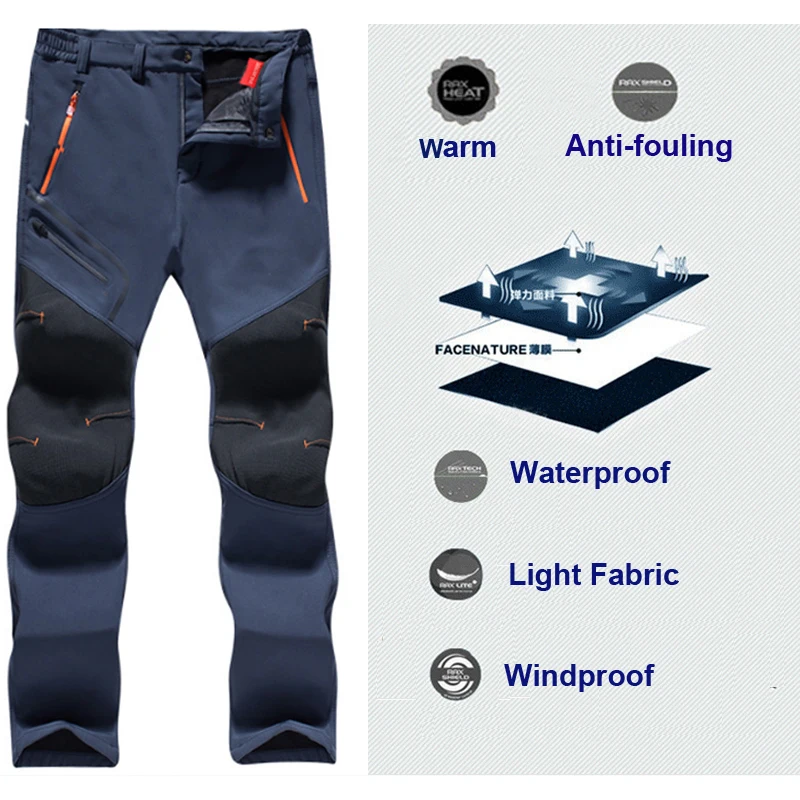 Pantalones Softshell de gran tamaño para hombre, ropa cálida de invierno para exteriores, senderismo, pesca, Camping, escalada, esquí, S-4XL de viaje