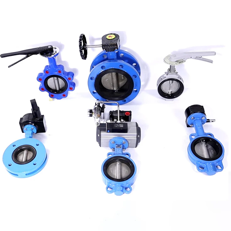 High-quality Ductile Cast Iron Double Flanged Butterfly Valve with Handwheel