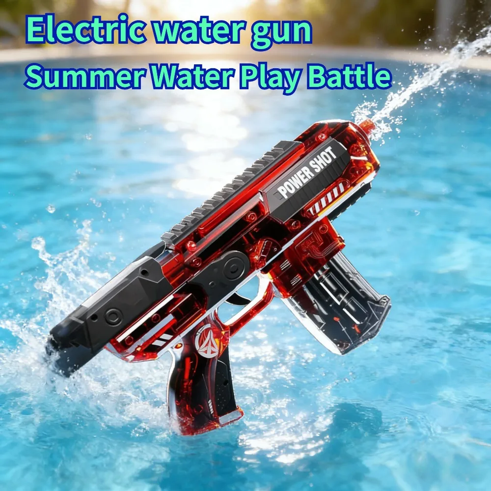 

Electric Water Gun Continuous Shooting Water Blaster Summer Outdoor Beach Pool Party Water Fight Game Toys for Kids Gift