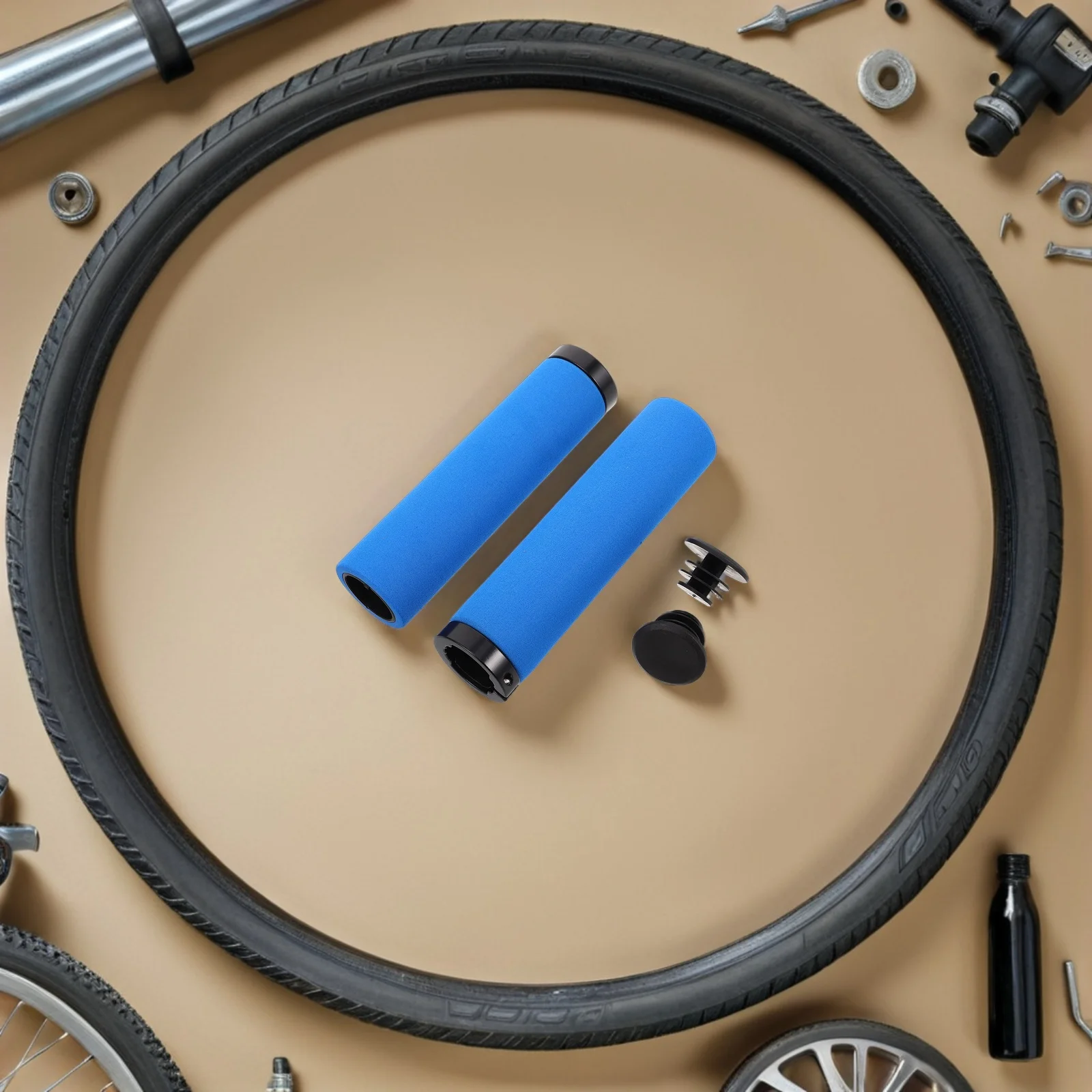 

2 Pcs Mountain Bike Handlebar Cover Accessories Grip Non-slip Grips Sponge Plastic Antislip Bikes Handlebars
