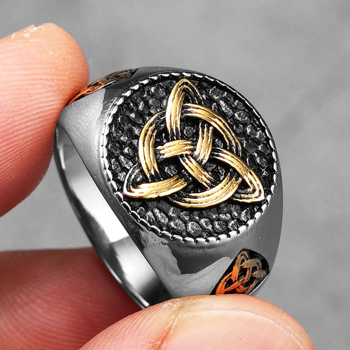 Viking Celtic Knot Stainless Steel Men Rings Punk New In For Male Women Fashion Jewelry Creativity Gift Wholesale Dropshiping