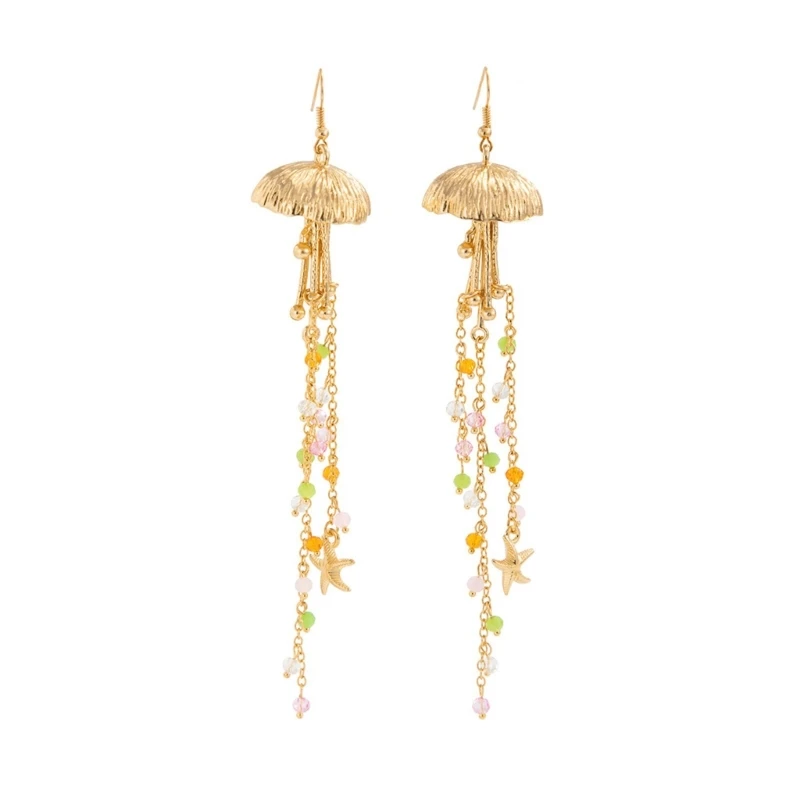 Contemporary Sea Star And Jellyfish Earrings For Casual And Vacation Outfits