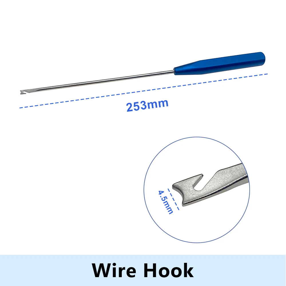 Imagem -05 - Sutura Fio Gancho Reconstrução e Reparação Linha Artiroscópio Instrumento Ortopédico Passe Aço Inoxidável