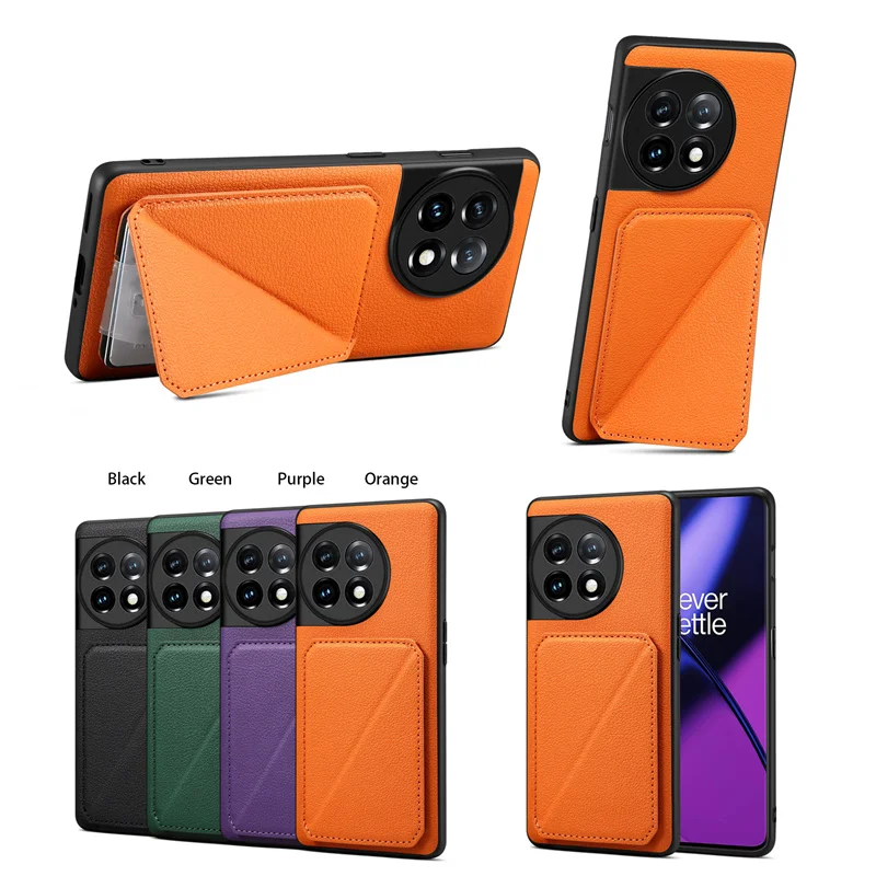 Denior For Oneplus Ace 2V Ace 2 Pro Magnetic Card Case Nord 3 11R Nord N30 Multifunctional Stand Leather