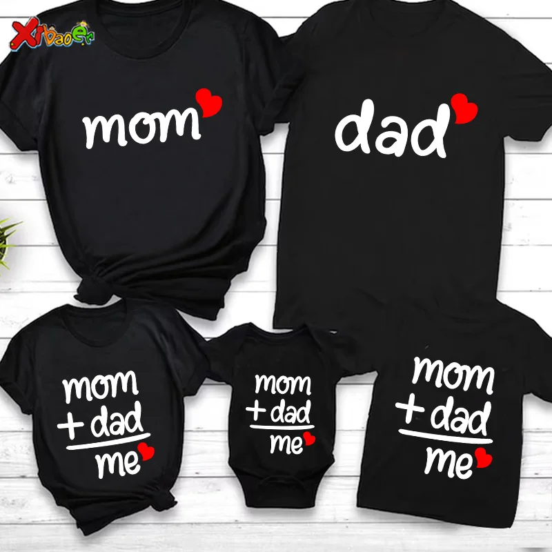 Valentine's Day Family T-shirt Mother Daughter Matching Clothes Dad Mom Me Family Matching Outfits Kids Clothes Boys Baby Onesie