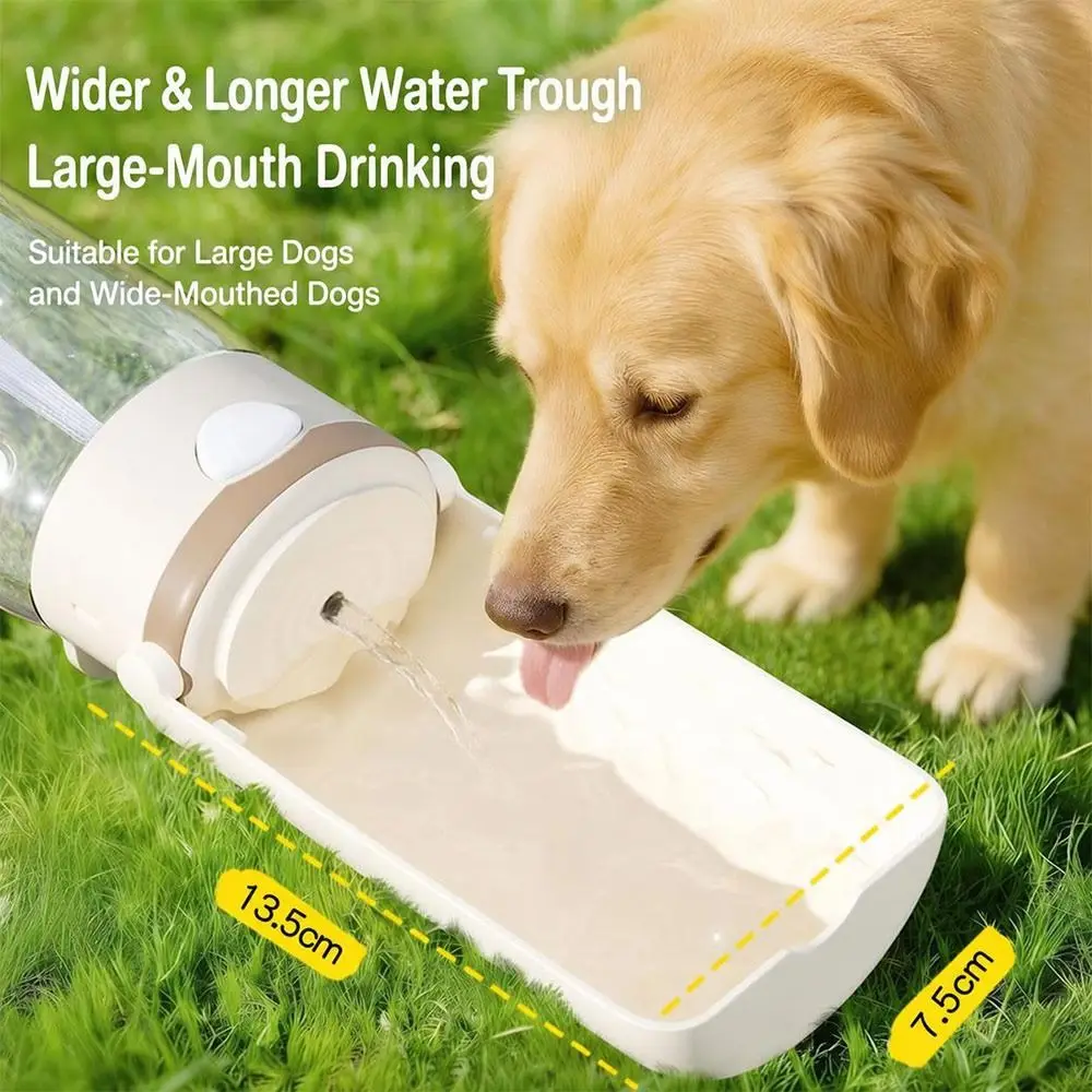 New 2IN1 Foldable Pet Bowl 360ml/560ml PP Pet Water Bottle Portable Dog Water Bottle Pet Travel