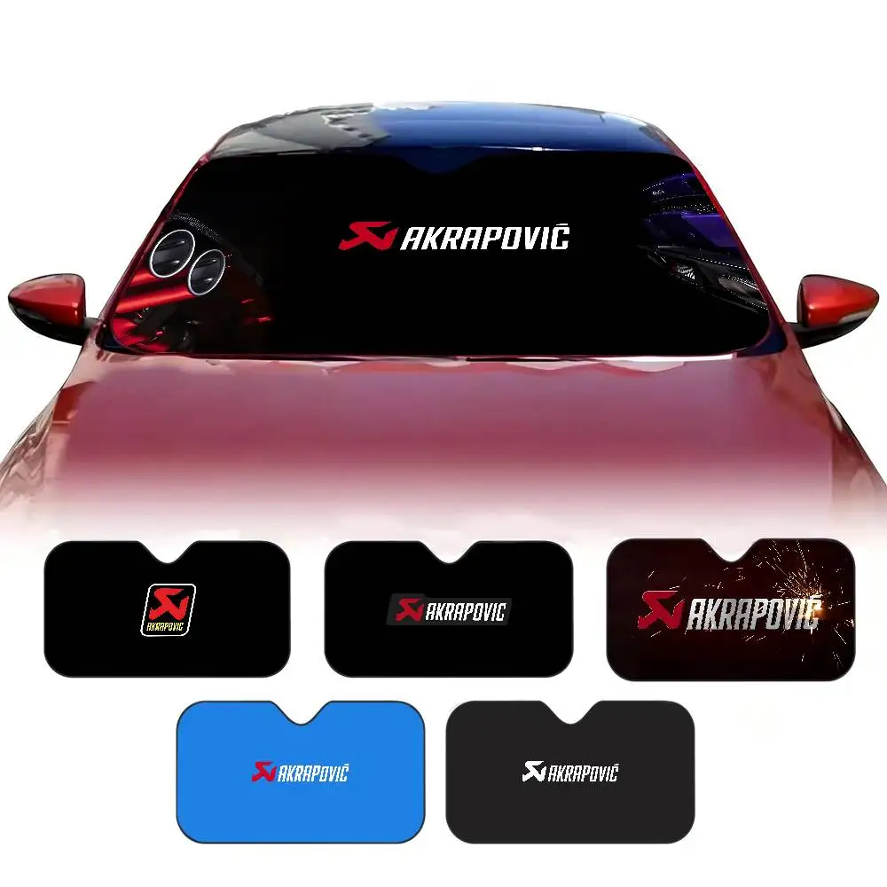 Motorcycle A-Akrapovices exhaust brands Windshield Sun Shade for Car SUV Truck Front Window Sun Shade Accessory Visor