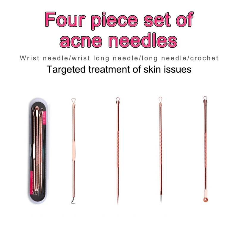 Comedondrukker Puistje Comedo Extractor Tool Beste Acne Verwijdering Kit Behandeling voor Smet Whitehead Popping Zit Verwijderen voor