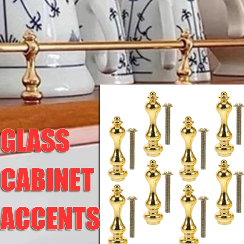 

8pcs Fence Accessories Connector for Furniture Glass Cabinet Spindles Gallery Railings Hardware Metal Post Caps Elegant