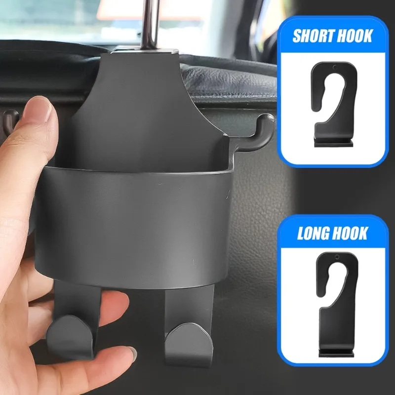 Multifunctional Car Cup Holder Automatic Seat Back Handbag Storage Hook Smartphone Stand Drink Storage Organizer Hook Holder