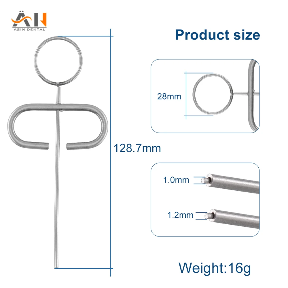 1Pc Dental MTA Plugger Applicator Bone Implant Collector Powder Graft Syringe Carrier Straight Curved Head 1.0/1.2mm