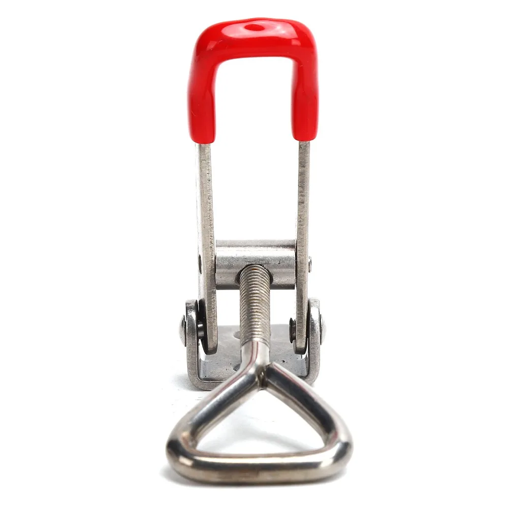 4PCS Durable 304 Stainless Steel Latch Catch Heavy Duty Adjustable Toggle Latch Quick Release Hasp Latch Woodworking
