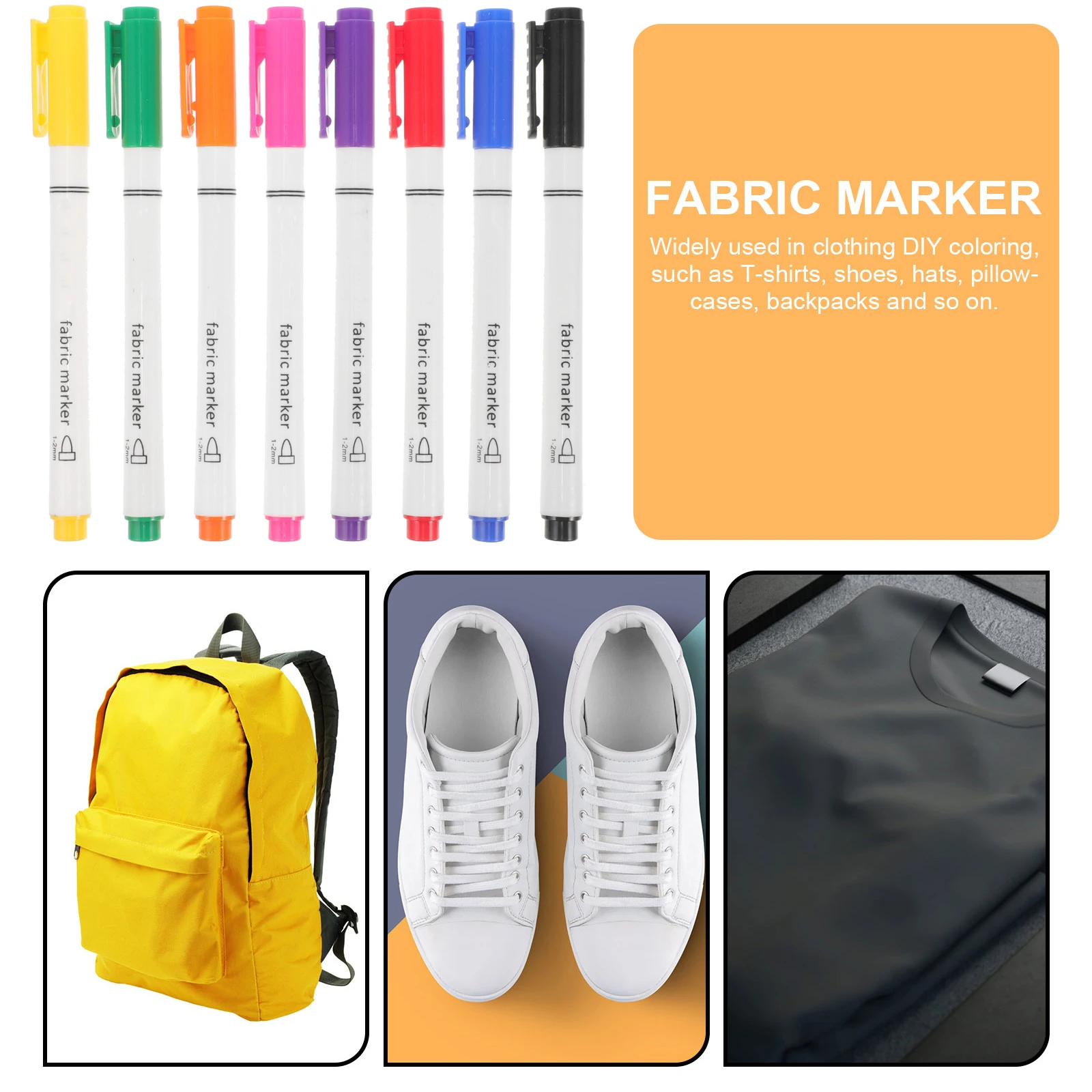 

8 Pcs Paint Pen Marker Markers Clothes Fabric Pens for Sewing Embroidery Graffiti