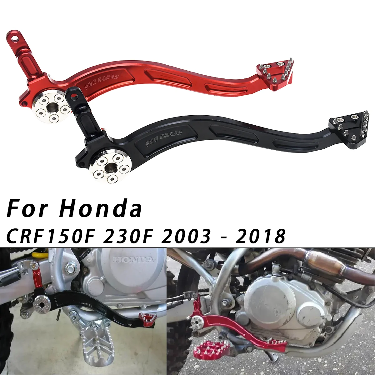 Motorcycle CNC Aluminum Rear Brake PedalLever For Honda CRF 150F 230F CRF150F CRF230 F150 230F 2003-2020 Enduro Dirt Pit Bike