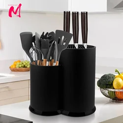 Knife holder Multi-Function Utensil stand Knife Block PP Flatware Drainer Storage Box Spoon Fork Kitchen Organizer Rack