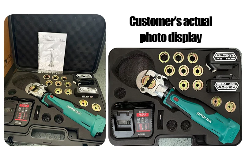 

MGXEK Straight Handle Electric Hydraulic Crimper for 10-300mm² Copper Aluminum Terminals with Fast Crimping & 360° Rotation