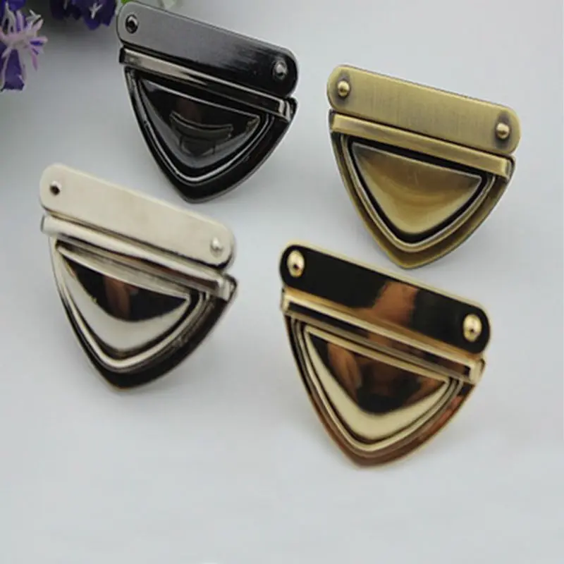 Triangle Shape Clasp Turn Lock Twist Locks for DIY Handbag Shoulder Bag Purse Drop Shipping