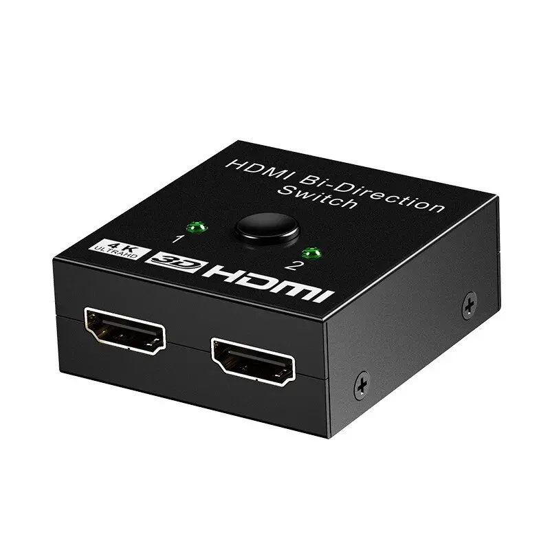 HDMI 2.0 Switch 2 In 1 Out Video Splitter for Laptops PC Xbox PS3/4/5 TV Box to Monitor TV Projector Adapter 1x2 or 2x1 2 Ports