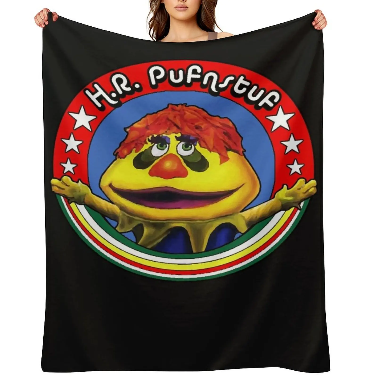 

H.R. Pufnstuf Essential T-Shirt Throw Blanket Soft Plush Plaid Flannel Fabric Warm christmas gifts Blankets