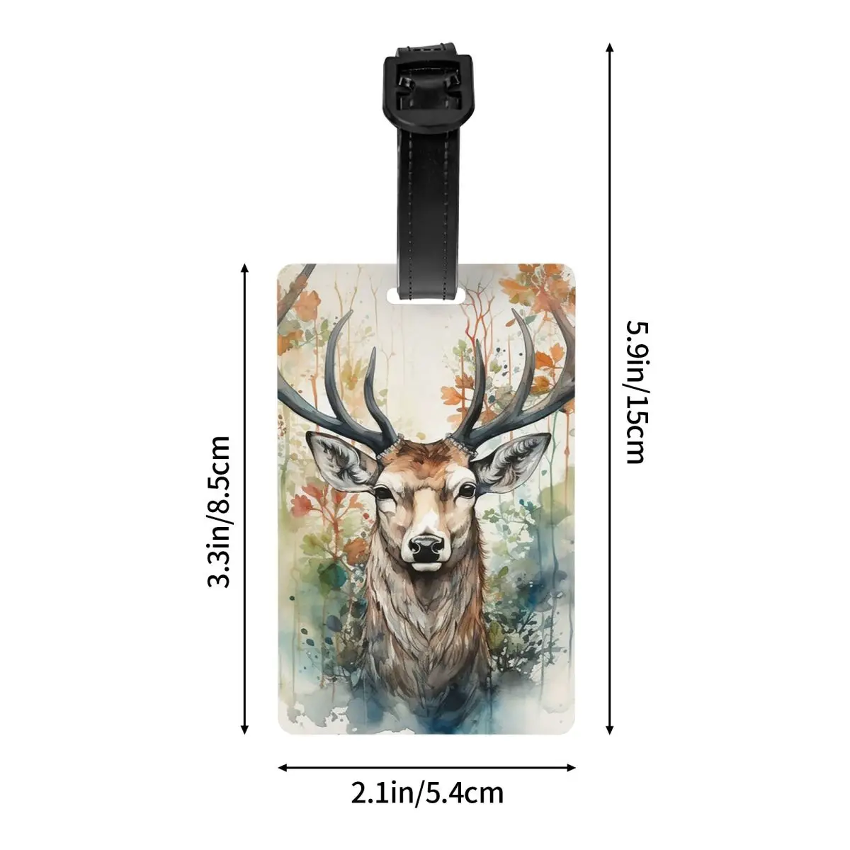 ملك الغابة الغزلان علامات الأمتعة حقيبة الملحقات السفر المحمولة الأمتعة الصعود علامة التسمية حامل معرف اسم العنوان #4