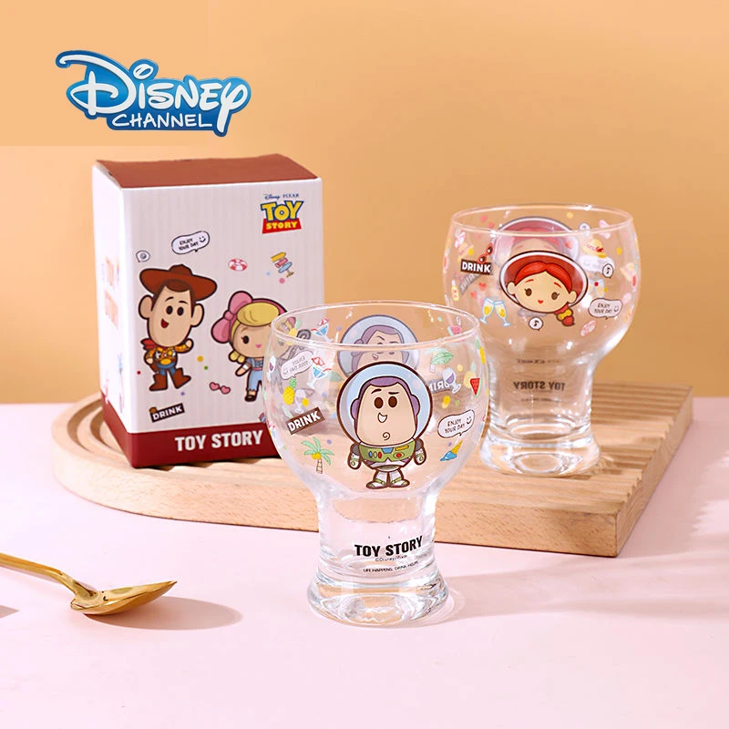 Disney Toy Story Glass Cartoon Animated Sheriff Woody Cute Children's Water Cup Household Creative Beer Mug