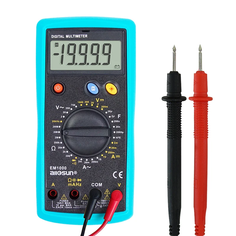 All-sun – multimètre de haute précision, 2022 points, 19999 ampères-ac/DC, testeur de tension ohm, courant Ohm, avec rétro-éclairage, nouveauté T-RMS